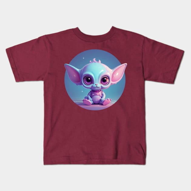 Sweet Space Creature Kids T-Shirt by Javisolarte